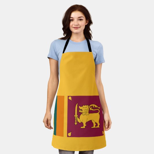 Sri Lanka Flag エプロン (着用した状態)