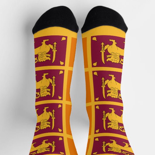 Sri Lanka Flag ソックス (上部)