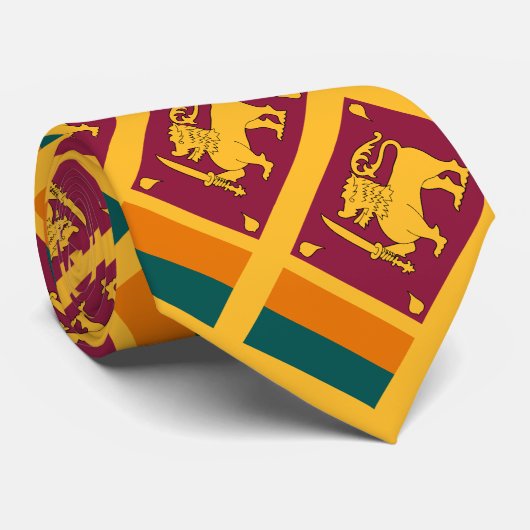 Sri Lanka Flag ネクタイ (ロール)