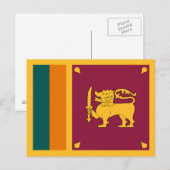 Sri Lanka Flag ポストカード (正面/裏面)