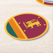 Sri Lanka Flag ラウンドペーパーコースター (アングル)
