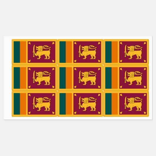 Sri Lanka Flag ラベル (シート)