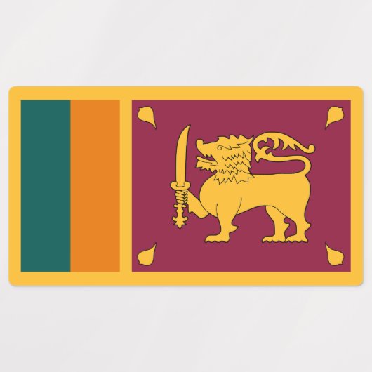 Sri Lanka Flag ラベル (デザイン1)