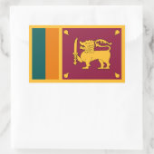 Sri Lanka Flag 長方形シール (バッグ)