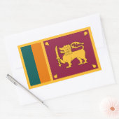 Sri Lanka Flag 長方形シール (封筒)