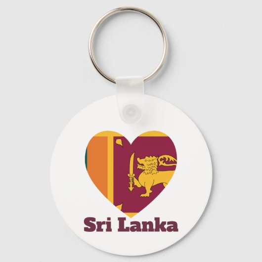 Sri Lanka Heart Flag キーホルダー (正面)