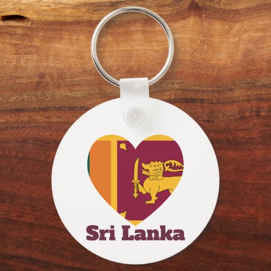 Sri Lanka Heart Flag キーホルダー (裏面)