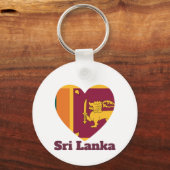 Sri Lanka Heart Flag  キーホルダー (正面)