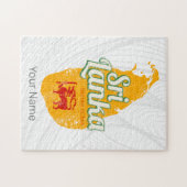 Sri Lanka Map Vintage Holiday Island Souvenir ジグソーパズル (横)