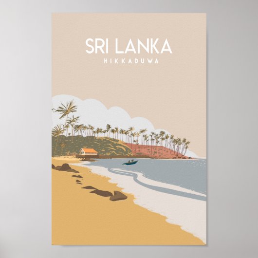 Sri lanka Travel poster  Hikkaduwa  ポスター (正面)