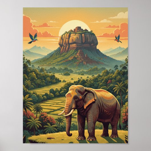 Sri Lanka Wildlife Poster South Asia poster ポスター (正面)