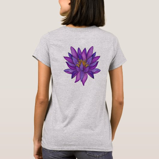 SRI LANKA Word with Lotus Tシャツ (裏面)