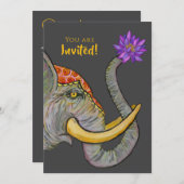 Sri Lankan Heritage Hand-painted 招待状 (正面/裏面)