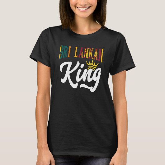 Sri Lankan King Sri Lanka Sri Lankan Sri Lanka Fla Tシャツ (正面)