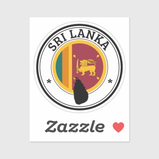 Sri LankaSealノートブックシール丸い旗… シール (シート)