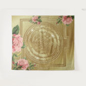 SRI YANTRAとバラの香り – タペストリー (正面(横))