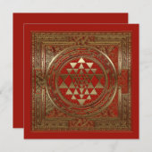Sri Yantra – カード、招待状、あいさつ 招待状 (正面/裏面)