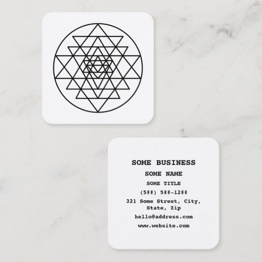 Sri Yantra スクエア名刺 (正面/裏面)