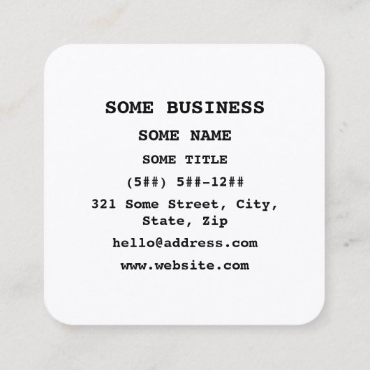 Sri Yantra スクエア名刺 (裏面)