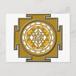 Sri Yantra ブロンズ ポストカード