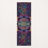 Sri Yantra/色のSriのチャクラ ヨガマット (正面)