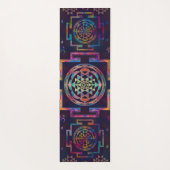Sri Yantra/色のSriのチャクラ ヨガマット (裏面)