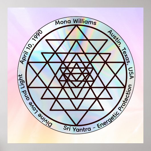 Sri Yantra – Customizable Protection Talisman ポスター (正面)