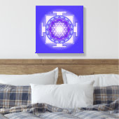 Sri Yantra Mandala Purple and Blue Canvas Print キャンバスプリント (インサイチュ (寝室))