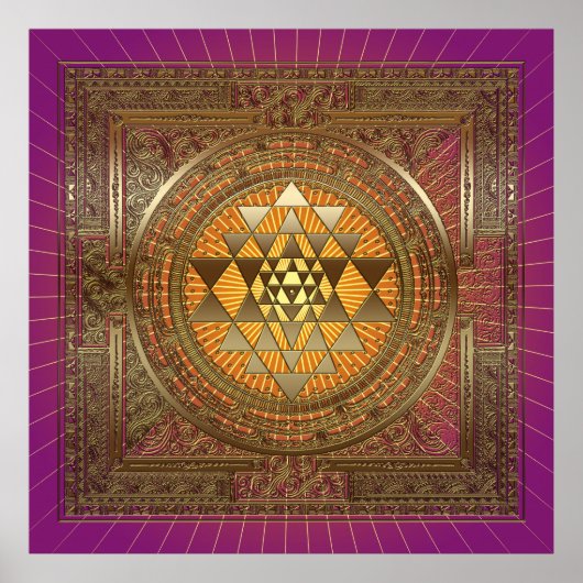 Sri Yantra Purple Sun – ポスター (正面)