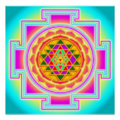 Sri Yantra Sacred Geometry ポスター (正面)