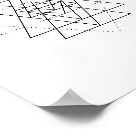 Sri Yantra Sacred Geometry Wall Art Poster ポスター (角)