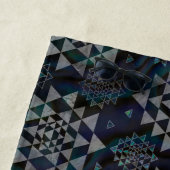 Sri Yantra/Sriのチャクラのアワビの貝および銀 ビーチタオル (インサイチュ)