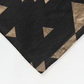 Sri Yantra/Sriのチャクラの大理石および金ゴールド フリースブランケット (角)