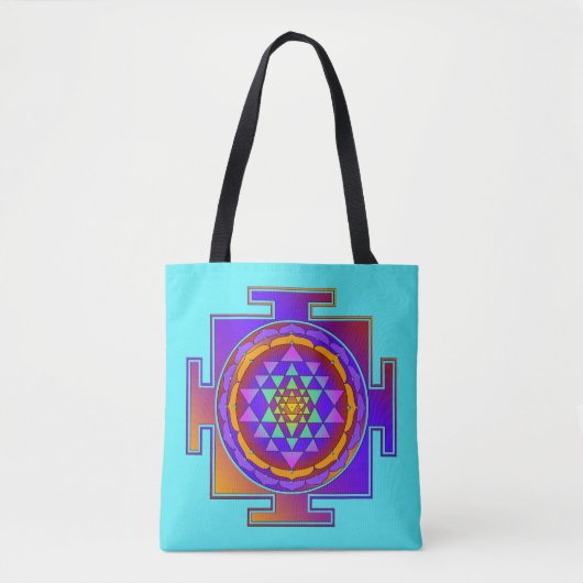 sri yantra + your backgr.&アイディア トートバッグ (正面)