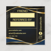  Sript Gold and Black Refera friend   ロイヤリティカード (裏面)