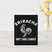 Sriracha Hot Chili Sauce Tee Easy Halloween Costum カード (黄色い花)