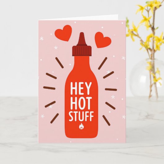 Sriracha Love Hot Stuff Card カード (黄色い花)