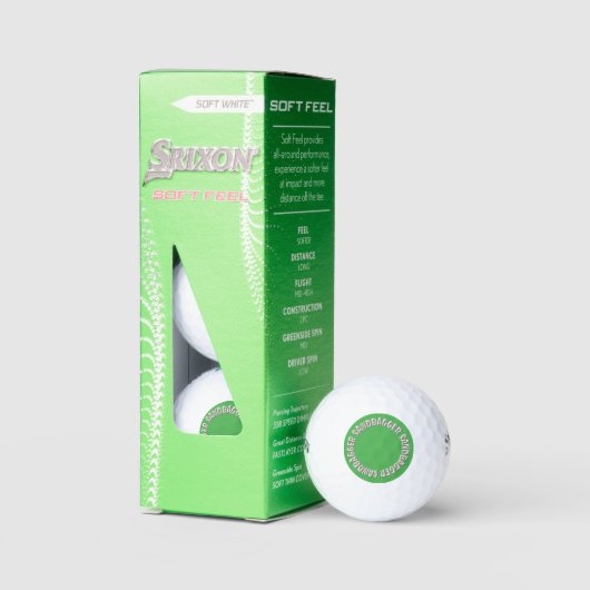 Srixon Soft Feel ゴルフボール Sandbagger green 3個パック (パッケージング)