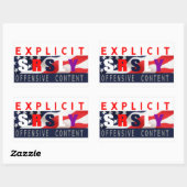 Srsly Muricaデザイン1シール 長方形シール (シート)