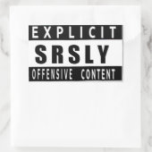 SrslyOfficialスタンプ 長方形シール (バッグ)