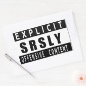 SrslyOfficialスタンプ 長方形シール (封筒)