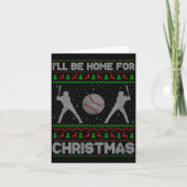 Srty Baseball Player Ugly Christmas Sweaters Xmas  カード (正面)