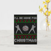 Srty Baseball Player Ugly Christmas Sweaters Xmas  カード (黄色い花)