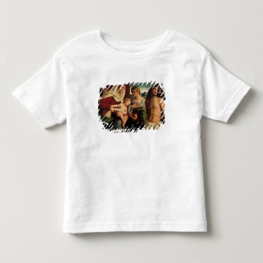 SSが付いているSacra Conversatione。 キャサリン、セバスチャン トドラーTシャツ (正面)