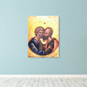 SSのアイコンペテロとパウロ キャンバスプリント (インサイチュ (ウッドフロア))