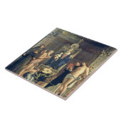 SSの間で即位するマドンナおよび子供。 フランシス島、J タイル (側面)