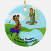 SSアンドリュー&ジュードと2人の女性ゴルファー セラミックオーナメント (裏面)