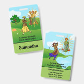 SSアンドリュー&ジュードと2人の女性ゴルファー バッジ (正面＆裏面)