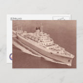 SSウィンザー城、ユニオンキャッスルライン ポストカード (正面/裏面)