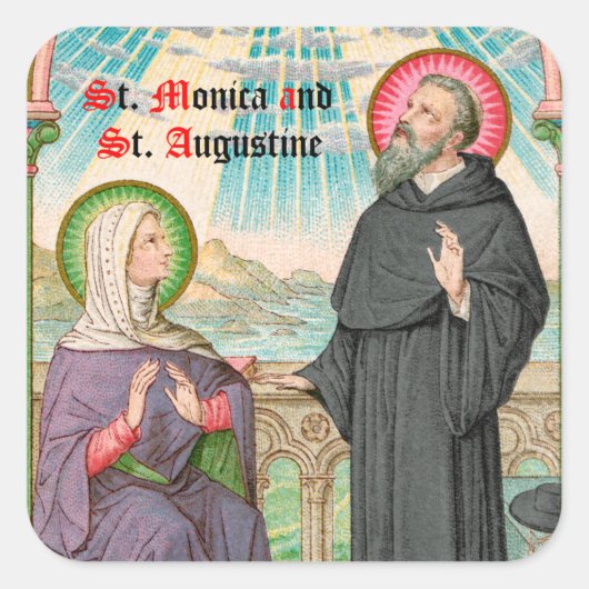 SSオスティアでモニカとオーガスティン(SAU 047) スクエアシール (正面)
